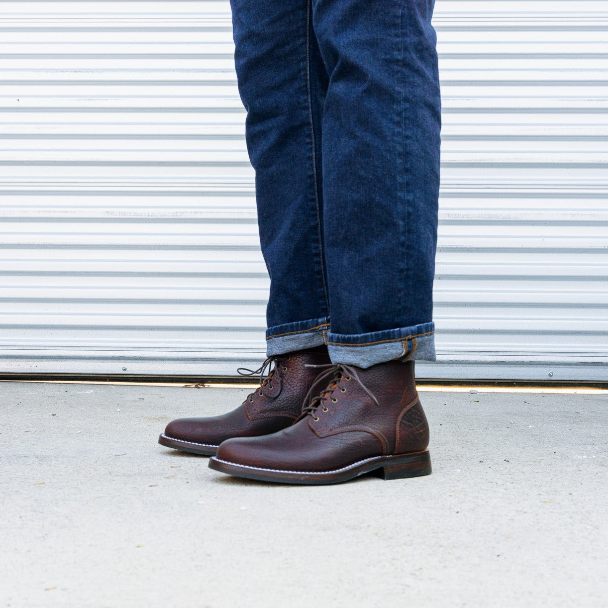 Lisbon Stitchdown - Overdyed Cognac Horsebutt