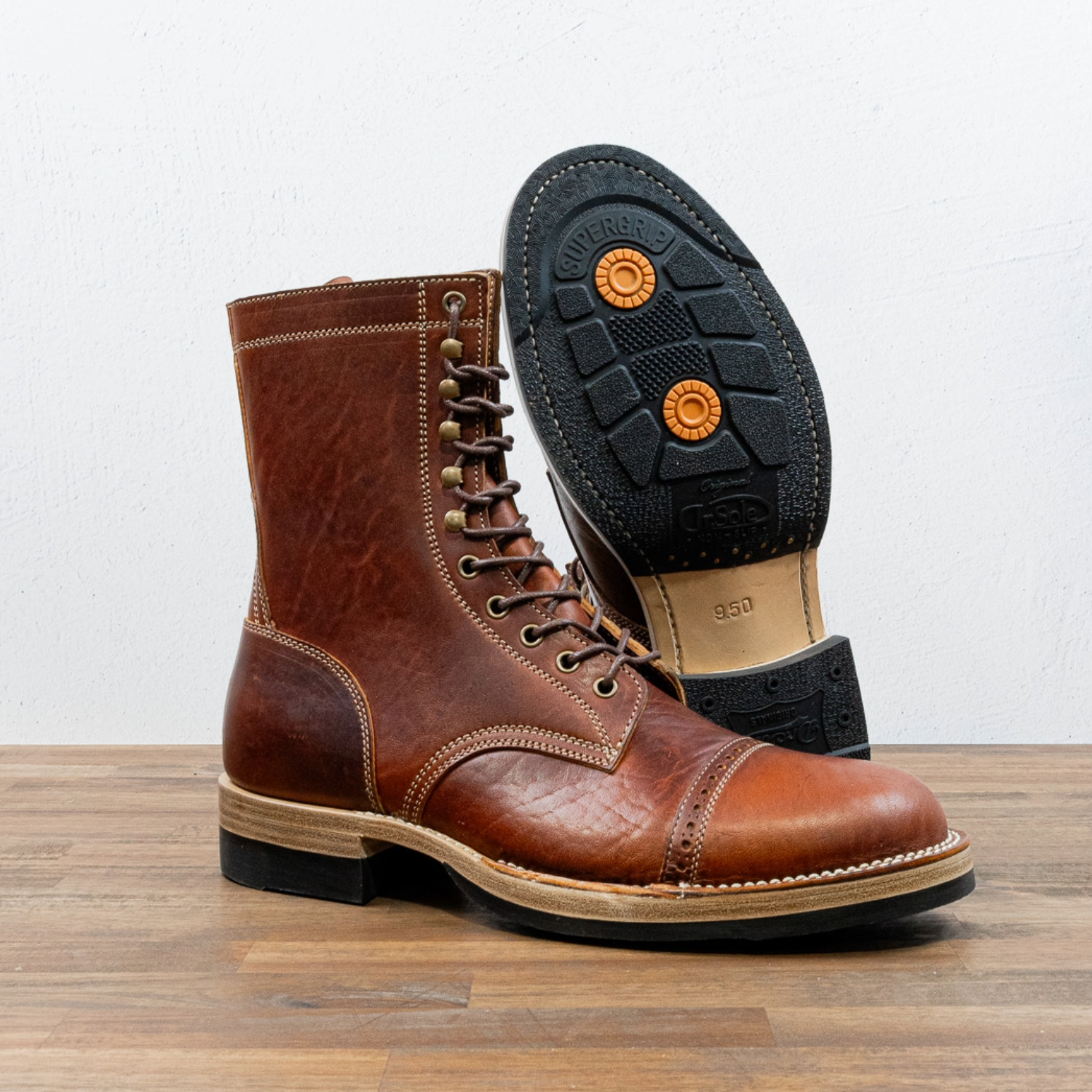 Garrett 8 inch - Cognac Horsebutt