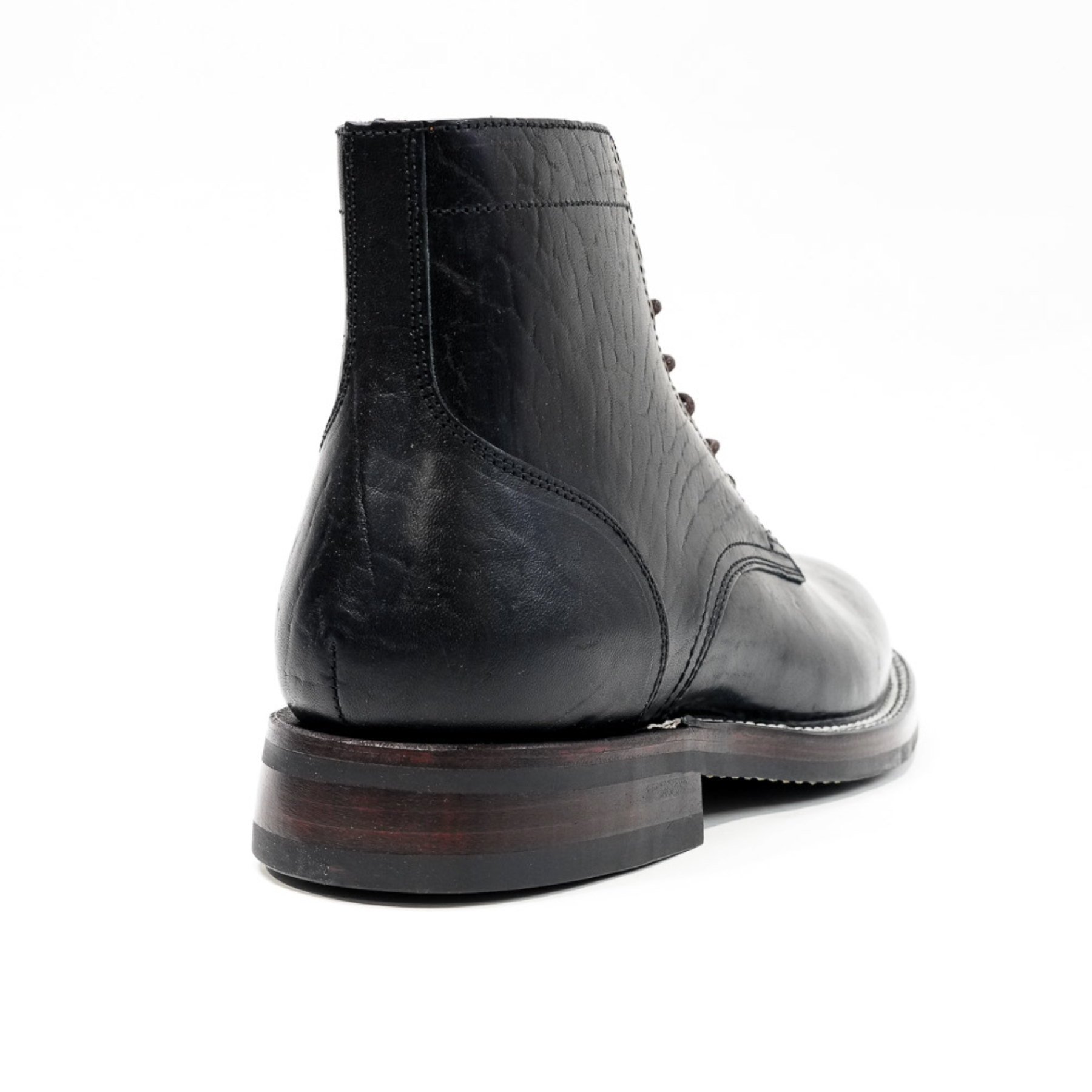 Lisbon Stitchdown - Black Rustic Horsebutt