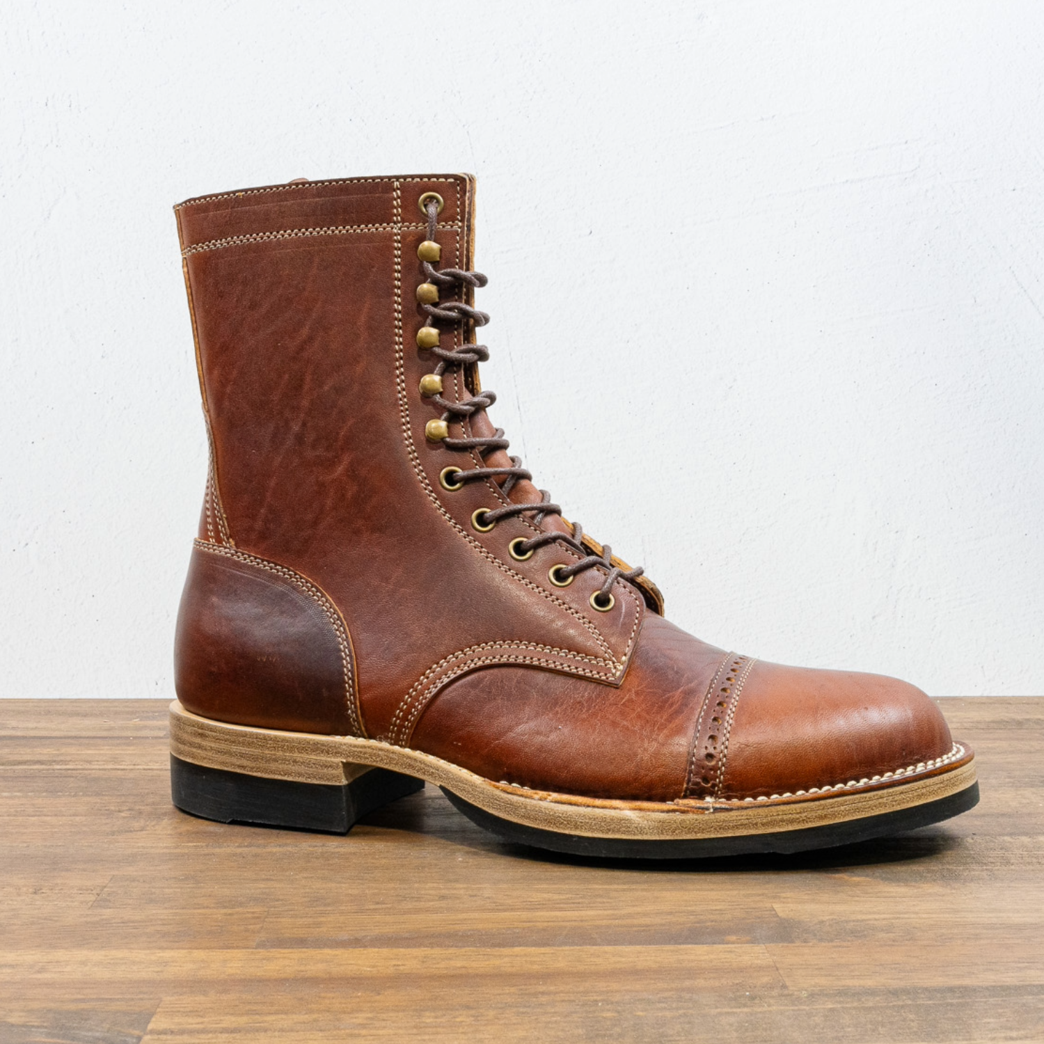 Garrett 8 inch - Cognac Horsebutt