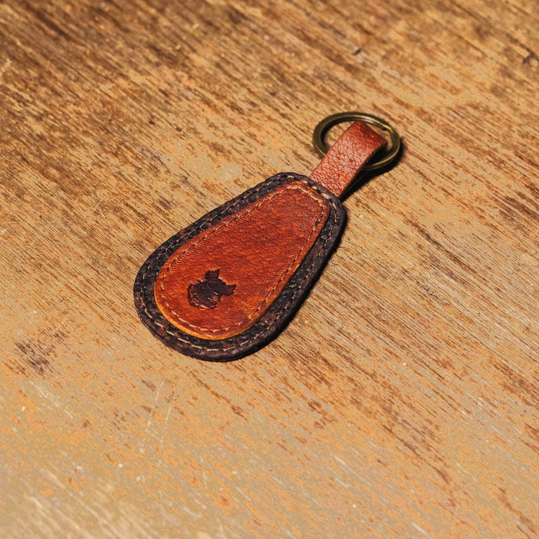 Wild Boar Teardrop Keychain