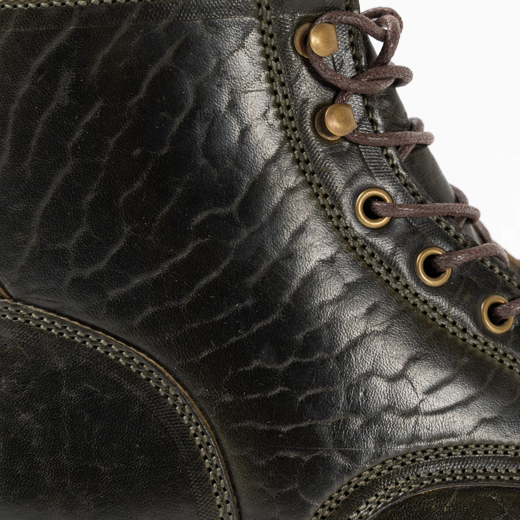 Garrett - Olive Rustic Horsebutt