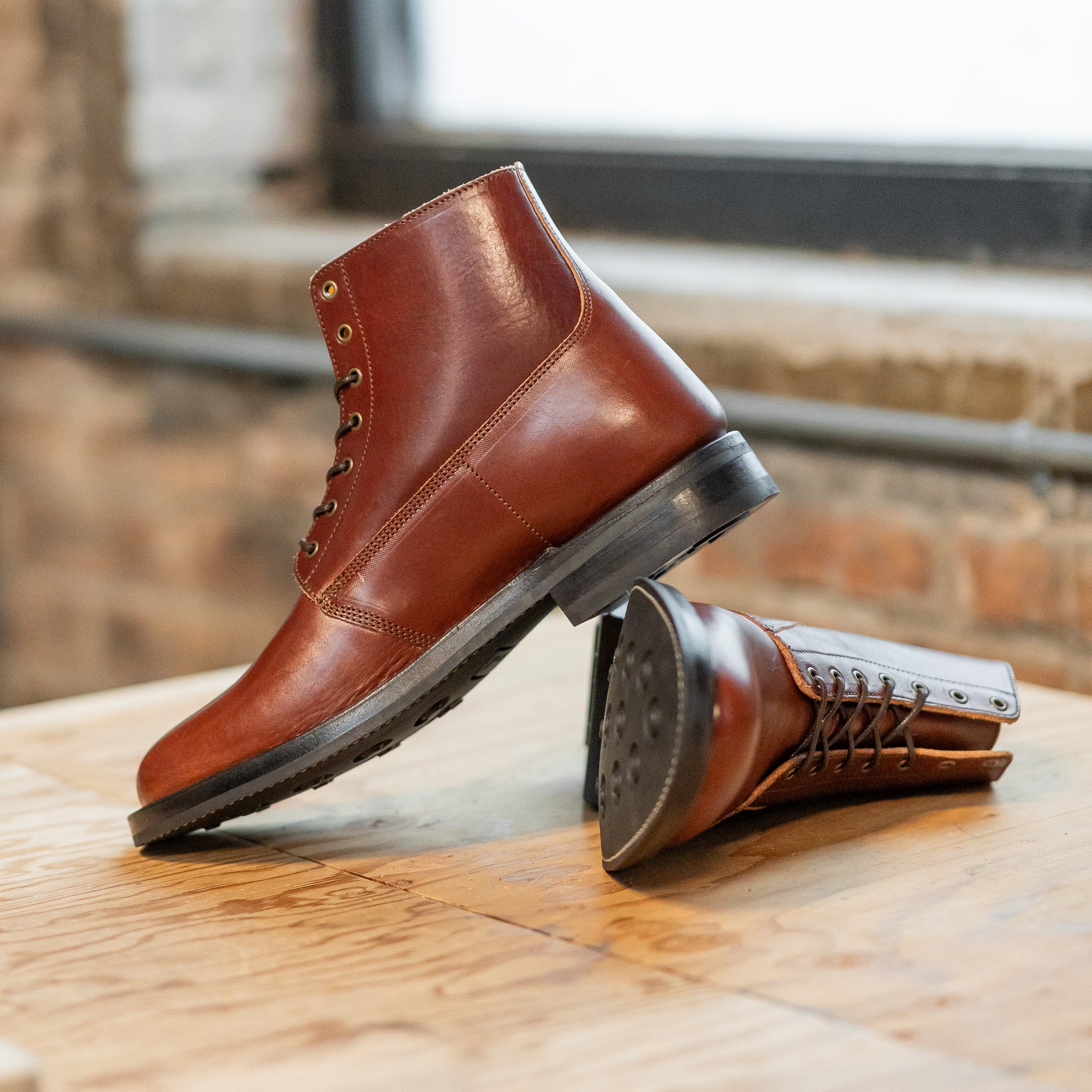 Modern M1917 Trench Boot in British Tan english bridle