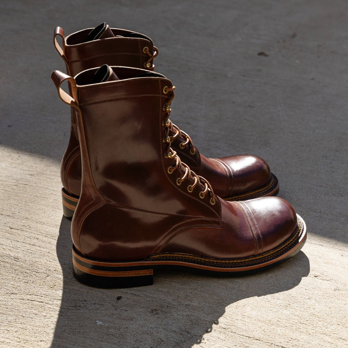Caswell x Fortis Munson Last Collaboration Garnett Shell Cordovan Caswell Boot Company