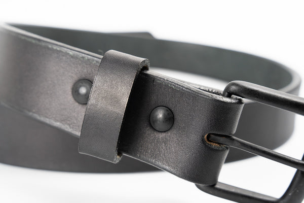 Black English Bridle Leather Belt