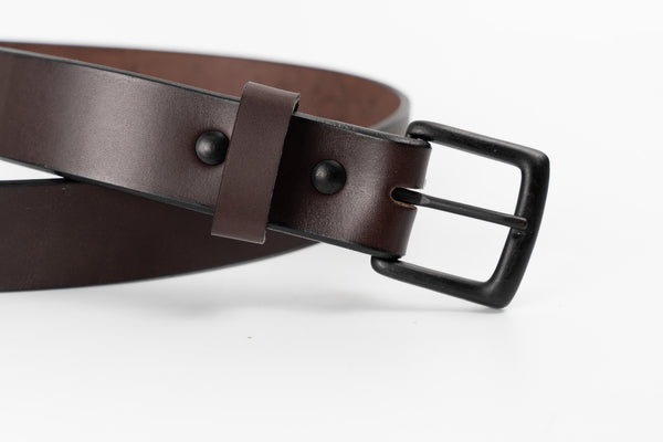 Dark Brown English Bridle Leather Belt