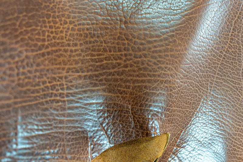 GALLUN LEATHERS COGNAC SHRUNKEN CALF