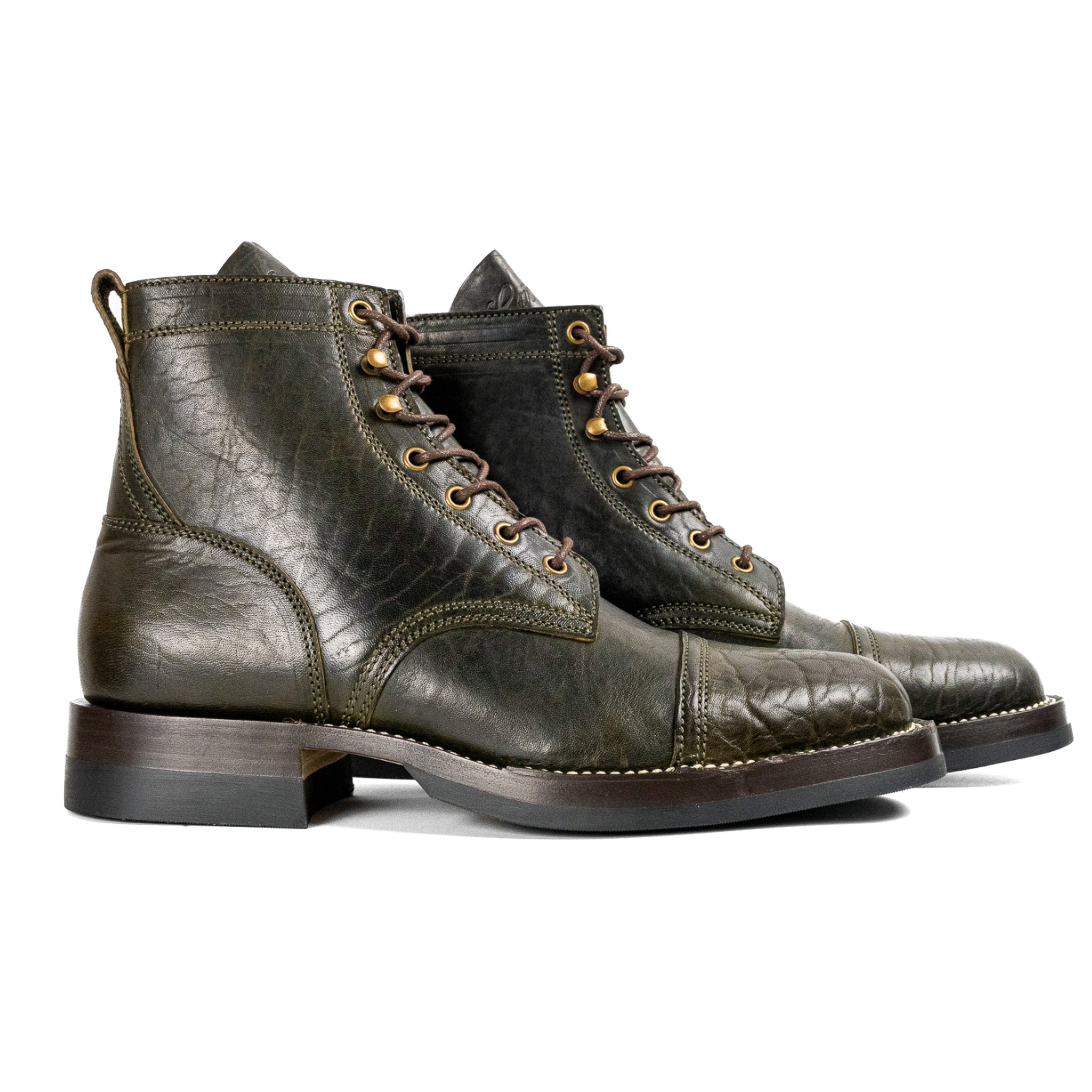 Garrett - Olive Rustic Horsebutt