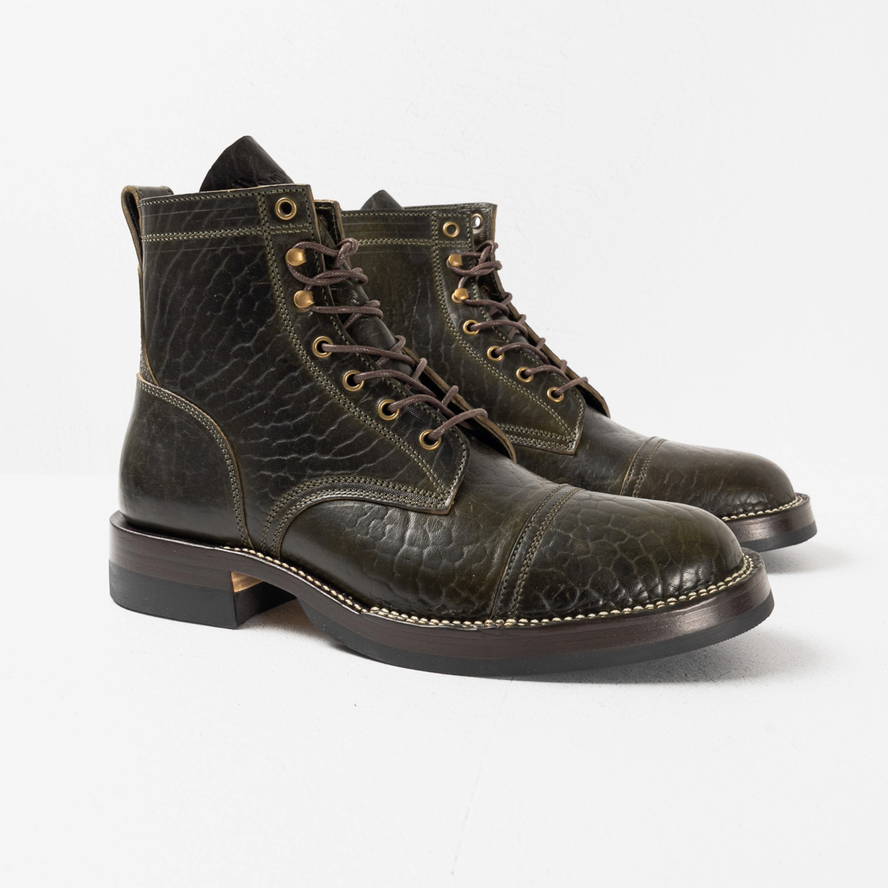 Garrett - Olive Rustic Horsebutt