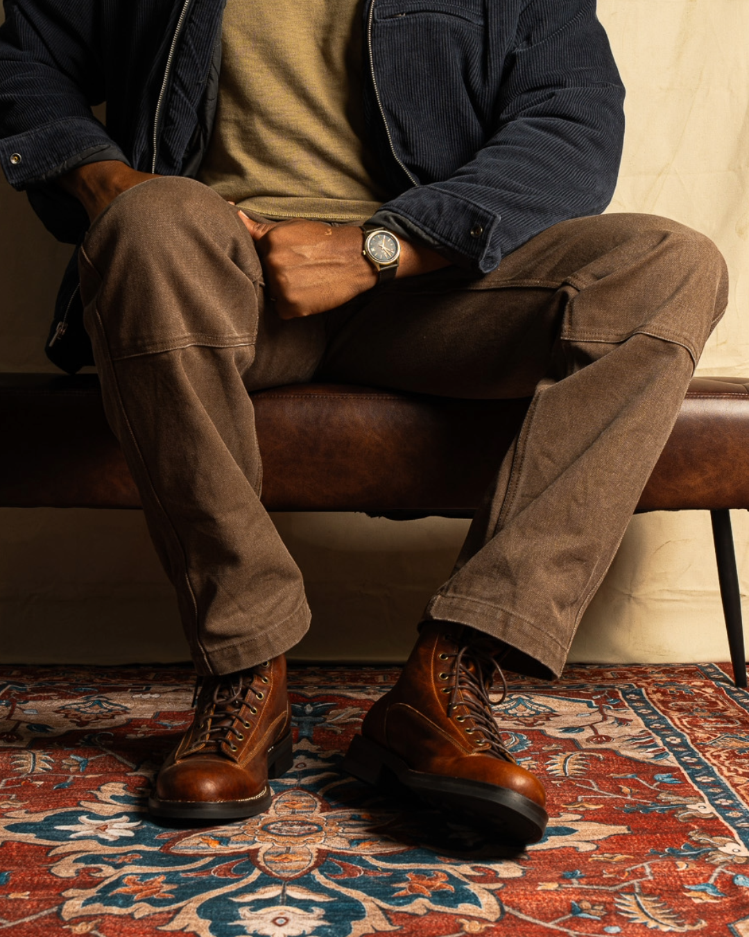 Carver - Cognac Burnt Chip Tan Bison