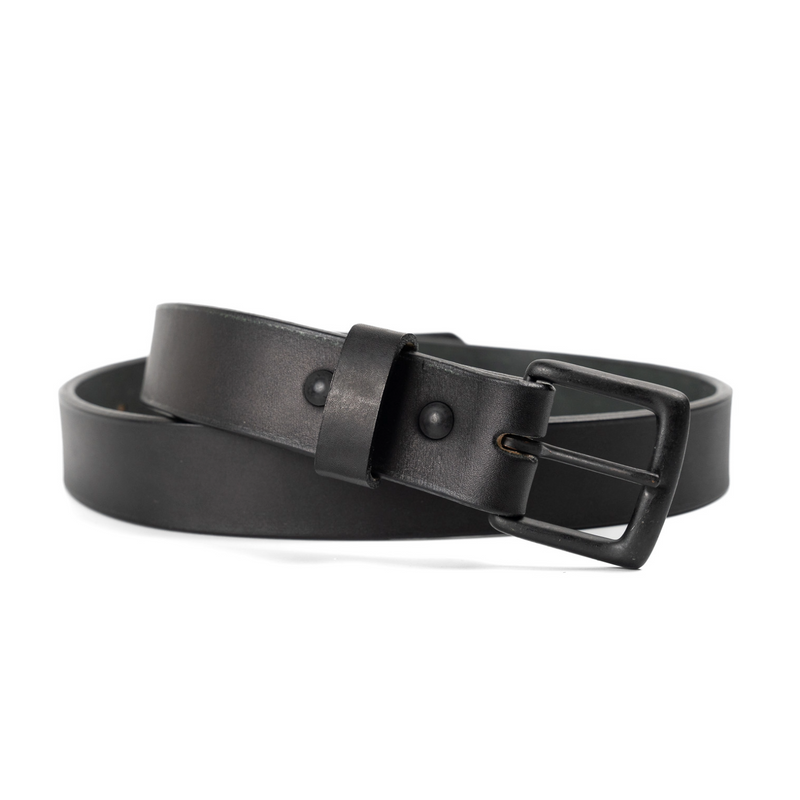 Black English Bridle Leather Belt