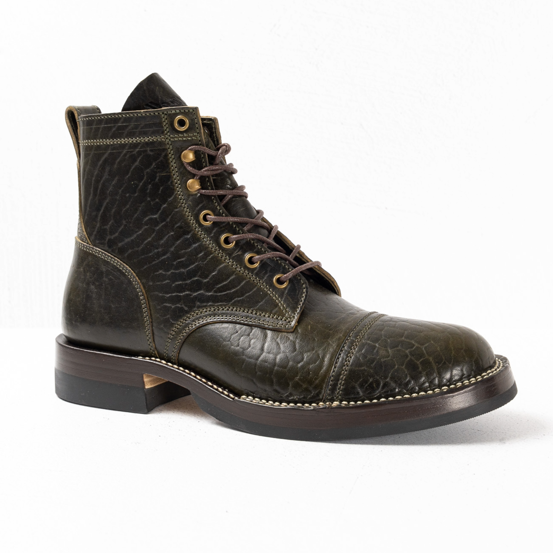 Garrett - Olive Rustic Horsebutt